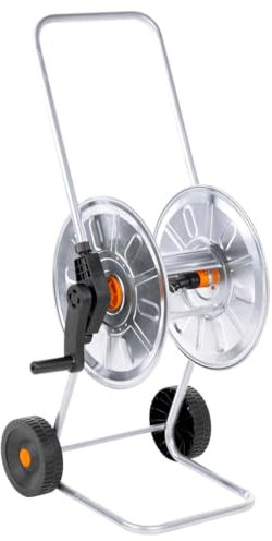 vidaXL Carrello Avvolgitubo per Tubo Flessibile 50 m 1/2 o 35 m 3/4, Carrello avvolgitubo da Giardino, Carrello avvolgitubo con Ruote, Carrello avvolgitubo per irrigazione