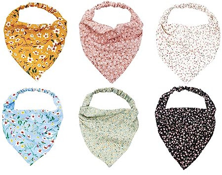 Healeved 6stücke Blumen-haarbandanas Für Damen Elastische Kopfbedeckungen Vielseitig Einsetzbar Für Schlaf Make-up Frisurenpflege Verschiedenen Farben Erhältlich