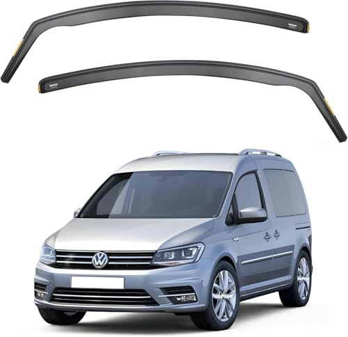 DXQxue Windabweiser für VW Caddy mk3 / mk4 2004-2020, Autofenster Regenschutz, Regenabweiser, Anklebbare Deflektoren Aerodynamisch