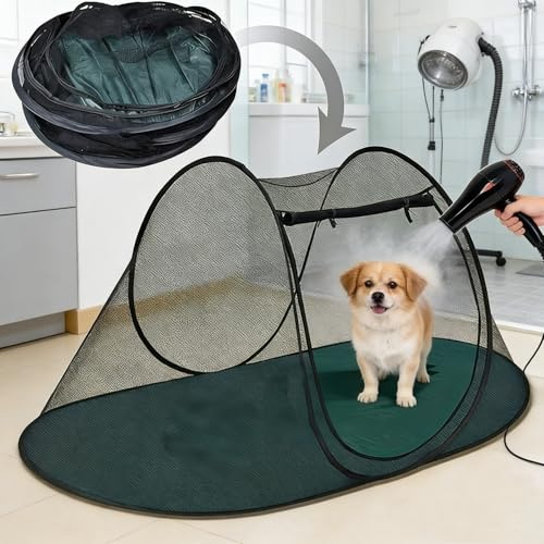Outdoor Dogs Tent Pet Pen Tent Folding Pet Tent with Carry Bag Indoor Playpen Portable Exercise Tent for Kittens, Puppies, Rabbits and Other Small Animals (Black, M)