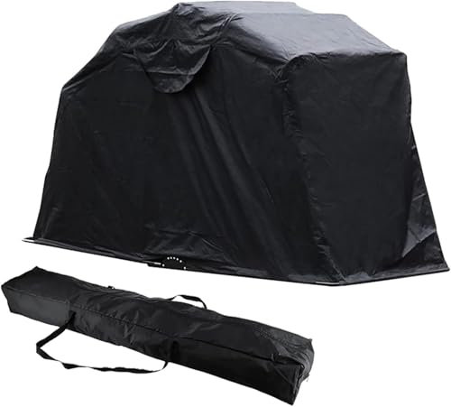 KIJyfgTR Bike Cover Black Motorcycle Cover With Carrying Bag Camping Motorcycle Tent Motorcycle Garage Tent Motorcycle Outdoor Tools Garden Tools Patio Shed House Furniture Bike Motorcycle