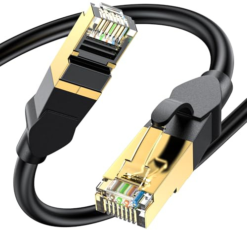 Ethernet Cable 2m, High Speed 1000mbps 550Mhz/s Cat6 Ethernet Cable, Black RJ45 Lan Cable, Network Cable are Suitable for Routers, Computers, Modem, Switch, Games, Patch Panel