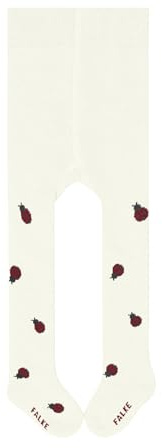 FALKE Unisex Baby Strumpfhose Cute Ladybug B Ti Baumwolle gemustert 1 Stück, Weiß Off-White 2040, 62-68