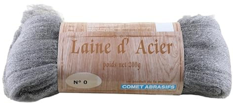 LAINE D'ACIER 200 GRAMMES/PAILLE DE FER/Polissage, Nettoyage, Polissage, Entretien et Finition du Bois. (N°1)