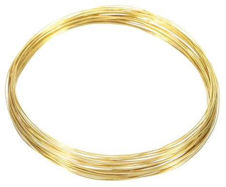 QUARKZMAN 0,5 mm / 24 Gauge Kupferdrähte Bastel 10m Perlen-Drähte Gold | 1 Rolle, Für die Schmuckherstellung, Anlaufgeschützte, Für Schmuckherstellungszubehör