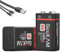 GEEKAM 9V Akku, 2 x 1100mAh 9 Volt Akkus Wiederaufladbar Batterien mit 2 in 1 USB-C Ladekabel für Rauchmelder, Mikrofon, Multimeter, Spielzeug, Gamecontroller