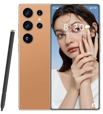 ULUCAN S26 Ultra Global Version 5G Smartphone, Dual Sim Card, 7.3INCH HD Screen, 8000Mah, Waterproof Outdoor Cellphones, Support Face Recognition, Android 14.0 OS,Orange-1TB