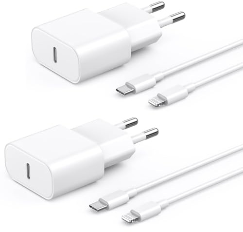 Chargeur Rapide iPhone 11 12 13 14,4Pack [Certifié Apple MFi ] Chargeur de 20W Adaptateur avec 3M USB-C de données Lightning Cordon de Charge Compatible avec iPhone 14 13 12 11 Pro Max XS XR X
