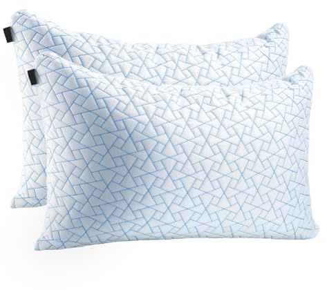 A-Pce Cuscini Altezza Regolabile Cuscino 76x51 cm (Set di 2), Imbottitura in Microfibra King Size Cuscino Memory Foam, Federa Rimovibileper, per Tutti i Dormienti