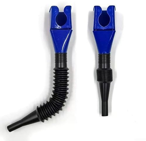 Imbuto per versare olio con forma quadrata per versare e rifornire carburante, struttura in plastica per un uso affidabile in più scenari (blu)