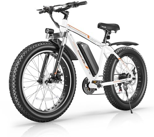 GOCIO 26 Fat Tire Electric Bike for Adults - 48V 750W Powerful Motor, 40 Miles Range, Dual Suspension, All-Terrain E-Bike