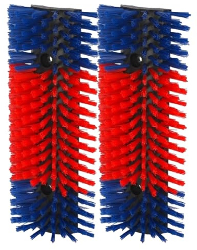 Kerbl Kratzbürsten für Tiere 22 x 50 cm in 2er, 3er, 4er Set – robuste Viehbürsten für Rinder, Kälber, Pferde & Ziegen – vielseitige Montage an Wand/Ecke/Pfahl – ideal für Kopf & Hals (2er Set)