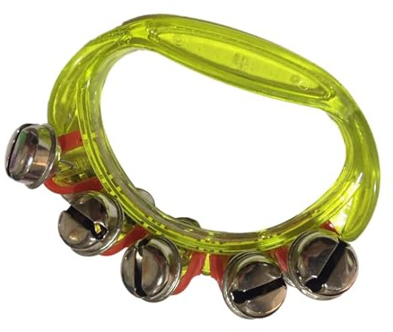 KIXZSAZ Tambourin à Main, Instrument de Musique léger et Facile à Jouer, favorisant l'expression Rythmique pour Tous Les âges. Tambourin Musical Main pour Enfants et Adultes.