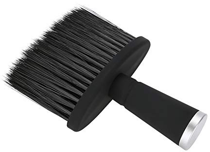 Cepillo de barbería suave nylon, ergonómico portátil | Quita recortes de cuello y rostro, cerdas suaves de nailon, agarre antideslizante, salón y hogar