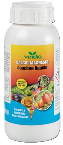 viridia Calcio Magnesio Concime Liquido naturale 300 ml | Alto titolo di calcio, magnesio e azoto nitrico. Ideale per applicazioni fogliari, fertirrigazione e colture fuori suolo