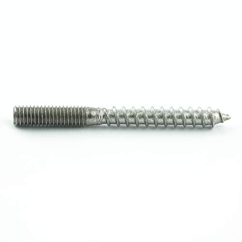 Eisenwaren2000 | Vis à Double Filetage M6 x 60 mm (10 Pièces) - à Bois - Acier Inoxydable A2 V2A VA