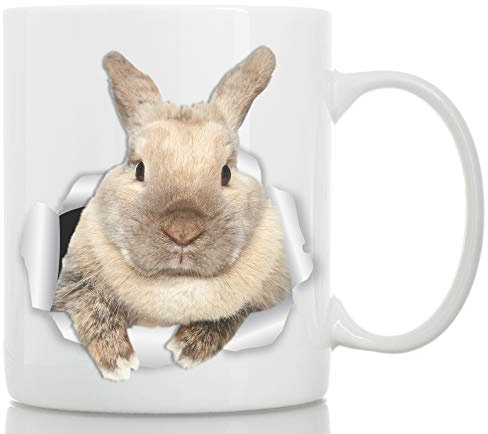 Rascally Rabbit Mug - Funny Bunny Coffee Mug - Perfect Bunny Gifts - Cute Rabbit Tea Cup (11oz)