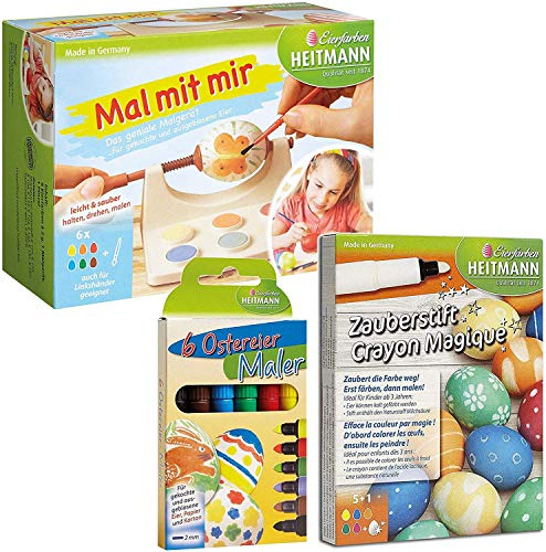 Heitmann Eierfarben, Malgerät + Zauberstift + Eier-Maler