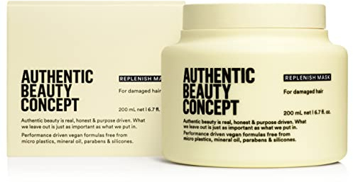 Authentic Beauty Concept Replenish Mask | Replenishing Hair Mask for Damaged Hair | Intense Treatment for Treated Hair | Strengthens Hair Fiber | Vegan & Cruelty-free | Silicone-free | 6.7 fl. oz.