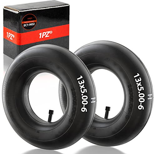1PZ UK7-006 2 pack of 13x5.00-6 Inner Tube with TR13 Straight Valve Replacement for Wheelbarrow Lawn Mower Sack Barrow Trolley Mobility Scooter Wheel Tyre Tire