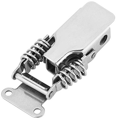 Serrure à Bascule à Ressort de Compression, Longueur de 2,2 Pouces en Acier Inoxydable, Pince à Loquet à Ressort, Boîtes D'armoires, Loquet à Bascule Avec Trou de Verrouillage pour Boîtes, Barils