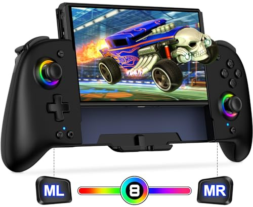 Elegamefy Switch Pro Controller, Handheld Switch Controller mit Turbo/1000mAh/6-Achsen-Gyro/Vibration/Programmierbare für Nintendo Switch/OLEDS Zubehör