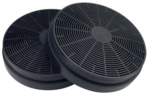 Dunkwckore 2x Filtro Campana Extractora,175 mm de Diámetro, Repuesto Filtro de Carbón Activo Extractora, Filtros Campana Carbono, Filtros para Campana Extractora para Klarstein