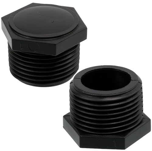 AERZETIX - C75020 - Juego 5 Tapones macho 1 para atornillar para manguera de riego sistema de goteo - presión máx 10 bar - en polietileno - racor circuito tapa irrigación