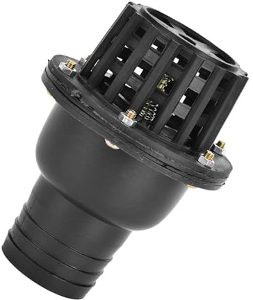 Fafeicy 2 Zoll PVC Abwasserpumpe Rückschlagventil mit Fußventil, Schwarz, Niederdruck Flachventil für Wasserpumpensysteme
