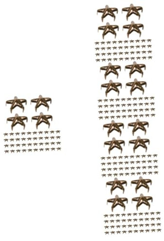 DIYEAH 500stücke Sternform Nieten Dekorative Klammern Für Lederwaren -projekte Und Modeaccessoires Antikbraun Für Kleidung Taschen Und Kreative Bastelarbeiten