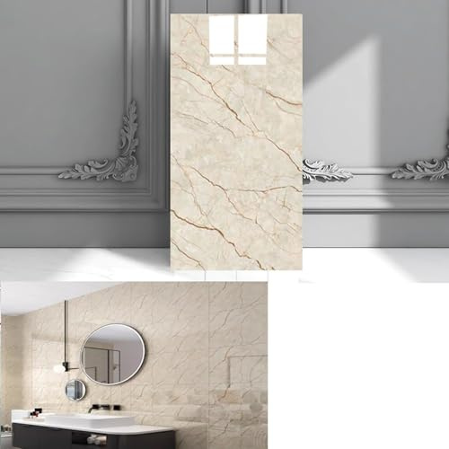 MZQMK Wandpaneele In Marmoroptik, PVC Wandverkleidung Für Küche, Bad & Mehr, Küchenrückwand Platte Wandpaneel(M,40 * 80CM(16 * 31.5IN))