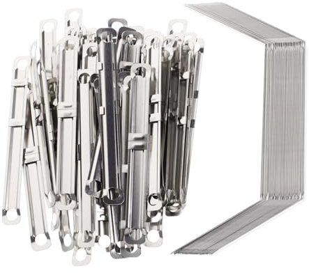 COHEALI 150 Stück Metall-binderclips Buchbinderverschlüsse Binderstreifen Binderringe Binderkreise Buchbindermaterialien Bürobinder