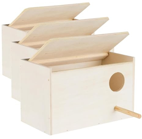 Trixie 5630 Nistkasten, 21 × 13 × 12 cm/ø 4 cm (Packung mit 3)
