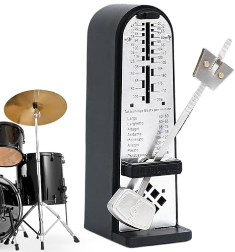 Metrónomo mecánico de piano | ruidoso de mecánica clásica | Practicar la ejecución de ayudas de instrumentos musicales con tiempo de precisión para hombres, mujeres | Músico principiante que instrumentos musicales que realiza ayuda para conciertos, recolección