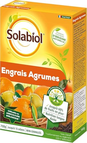SOLABIOL Engrais Agrumes, 750g, Utilisable en Agriculture Biologique, SOAGY750, Marron
