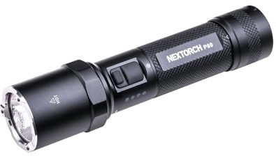 Nextorch P80B Rechargeable Flashlight High Lumens, Powerful 2100 Lumens LED Tactical Flashlight with 5 Modes & Strobe for Night Duty, Outdoor Adventure, Self Protection, Daily Use (Black)
