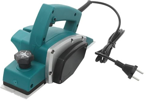 Pialla elettrica 600 W, piallatrice elettrica per legno, piallatrice elettrica per la lavorazione del legno, larghezza piallatrice 82 mm, profondità 0-2 mm