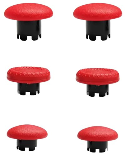 Lot de 6 joysticks Edge pour manette PS5 DualSense Edge, kit de joysticks analogiques interchangeables, pièces de rechange pour PS5 Dualsense Edge (rouge)