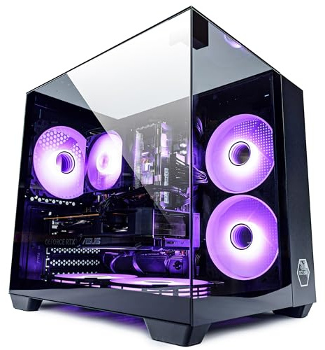 Venom Gaming PC, RGB, 64GB RAM + 1TB SSD, NVIDIA RTX 5060, Intel E5, WiFi, Bluetooth (schwarz)