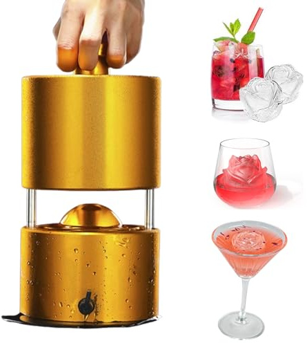 Pressa per ghiaccio e macchina per whisky, accessori per cocktail, crea sfere di ghiaccio trasparenti per raffreddare bevande, non richiede alimentazione
