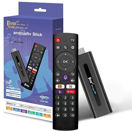 TV Stick 2GB RAM 16GB Quad-Core 64bit Dual 2.4G/5G WiFi HDR10+ Ultra USB HD Smart TV STICK Box Streaming Media (Tv2)