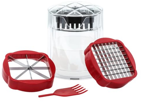 Manuale frutti affettata taglia veloce tagliente francese cutter anche affettatura di patate 8 fette sottili rimozione per la pera di mela