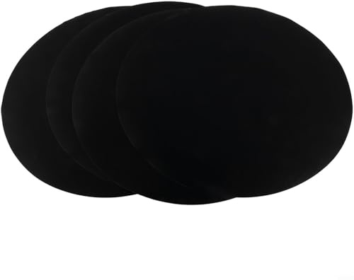 Filteilect Lot de 4 tapis de cuisson non réutilisables pour barbecue en plein air | Compatible avec les barbecues à gaz, charbon de bois et fours | Feuilles de barbecue en fibre de verre noires
