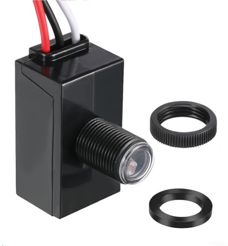 For Outdoor Light Sensor Switch With Dusk To Dawn Control, Photocell Sensor For Energy Saving Automatic Lighting, Weather Resistant IP65, 240VAC 500W Load