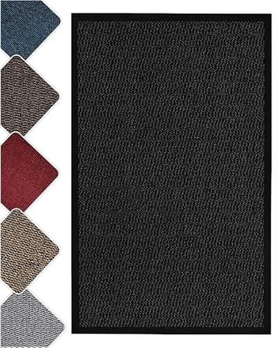 Stalwart Dirt Trapper Door Mats Indoor & Outdoor – Heavy Duty Super Absorbent Doormat, Non-Slip Rubber Backed Floor & Kitchen Mat, Washable Door Mat, Small, Medium, Large & Extra Large
