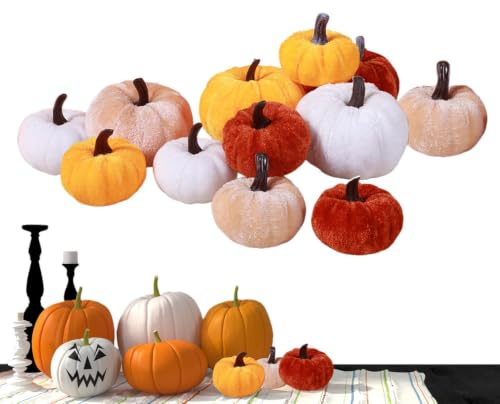 Thanksgiving Konstgjorda Dekorationspumpor Estetisk skördedekoration för | Konstgjorda Pumpor Accent För Thanksgiving Halloween Lantlig Bondgårdsstil Skördehem Lägenhet