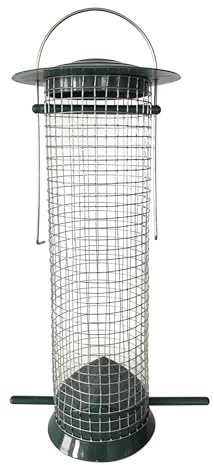 Windhager Vogelfuttersilo Easy, Vogelhaus, Futterhaus für Vögel, Vogelhäuschen, Vogelfutterstation zum Aufhängen, Vogel-Silo, Grün