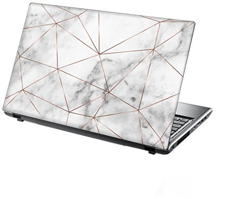 TaylorHe 13-14 Autocollants en Vinyle coloré avec Motif pour Ordinateur Portable (34cm x 23,5cm) Laptop Skin texture en métal et marbre avec