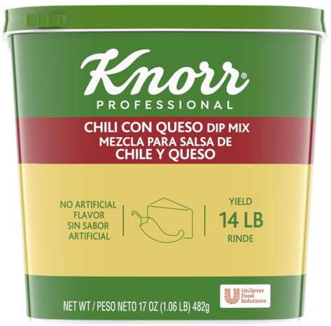 Knorr Professional Chili Con Queso Dip Mix Vegetarian, No Artificial Flavors or Added MSG, 0g Trans Fat, 1.06 lbs, Pack of 6