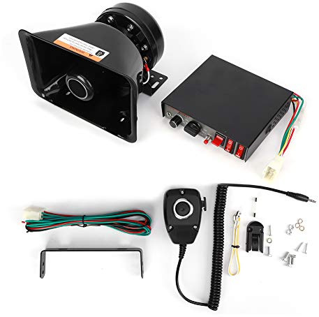 Autolarmskyddssystem, 130 dB, 200 W, högt autolarmhupen-kit 9T med megafon-högtalare